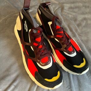 Valentino Men's Red and Black Sneakers